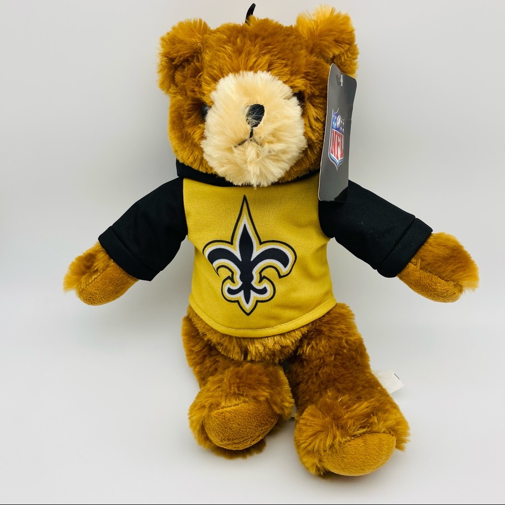 New Orleans Saints Teddy Bear w/ Hoodie New with Tag NFL Good Stuff Fleur de Lis